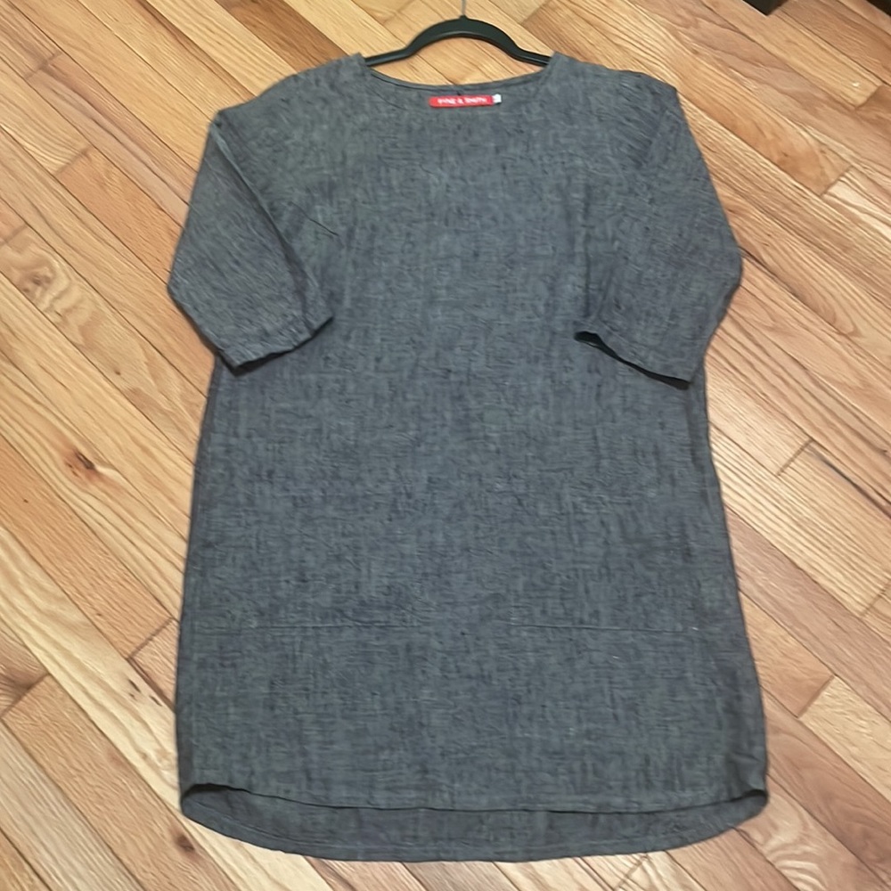 Pyne & Smith Model 20 Shift Dress Charcoal Small